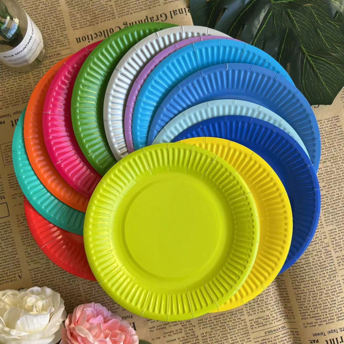 Colorful Disposable Party Plates-Party Decoration