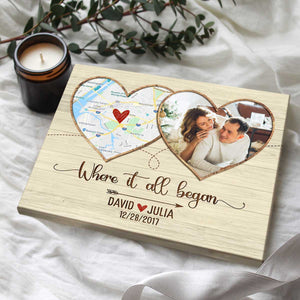 Where It All Began Map Gift Our First Date Map Personalized Poster