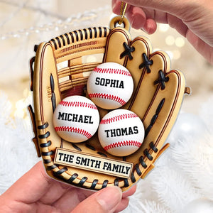 Baseball Family Glove Sport Lover Personalized Acrylic Ornament