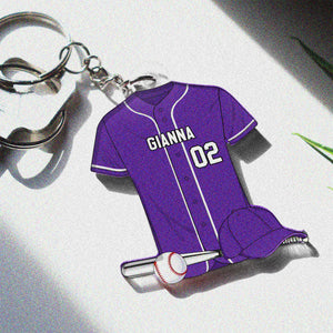 Baseball Shirt Personalized Acrylic Keychain