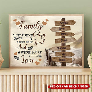 Personalized Poster - Family A Little Bit Of Crazy