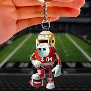 Personalized Gifts For American Football Lover Keychain