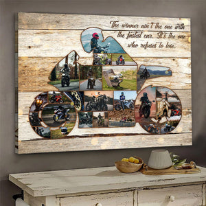 Personalized Motorcycle Photo Collage Poster - Gift For Motorcycle Rider