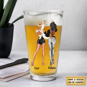 Are We Drunk? - Personalized Sister Bestie Beer Glass Gift