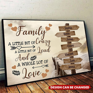 Personalized Poster - Family A Little Bit Of Crazy