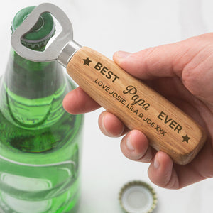 Best Dad/Grandpa Ever-Personalized Wooden Bottle Opener