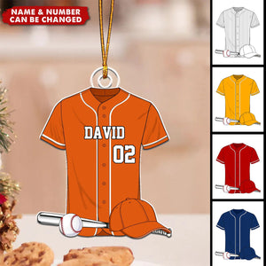 Baseball Shirt Personalized Acrylic Ornament