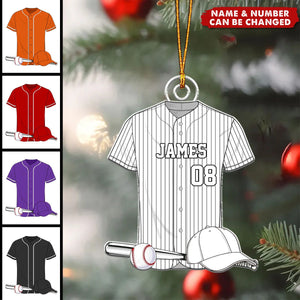 Baseball Shirt Personalized Acrylic Ornament