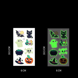 Halloween Glow In The Dark Tattoo Stickers