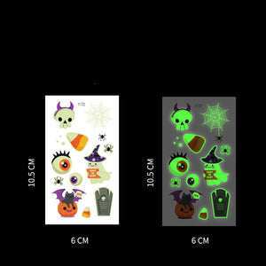 Halloween Glow In The Dark Tattoo Stickers