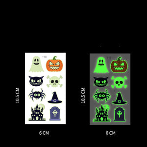 Halloween Glow In The Dark Tattoo Stickers