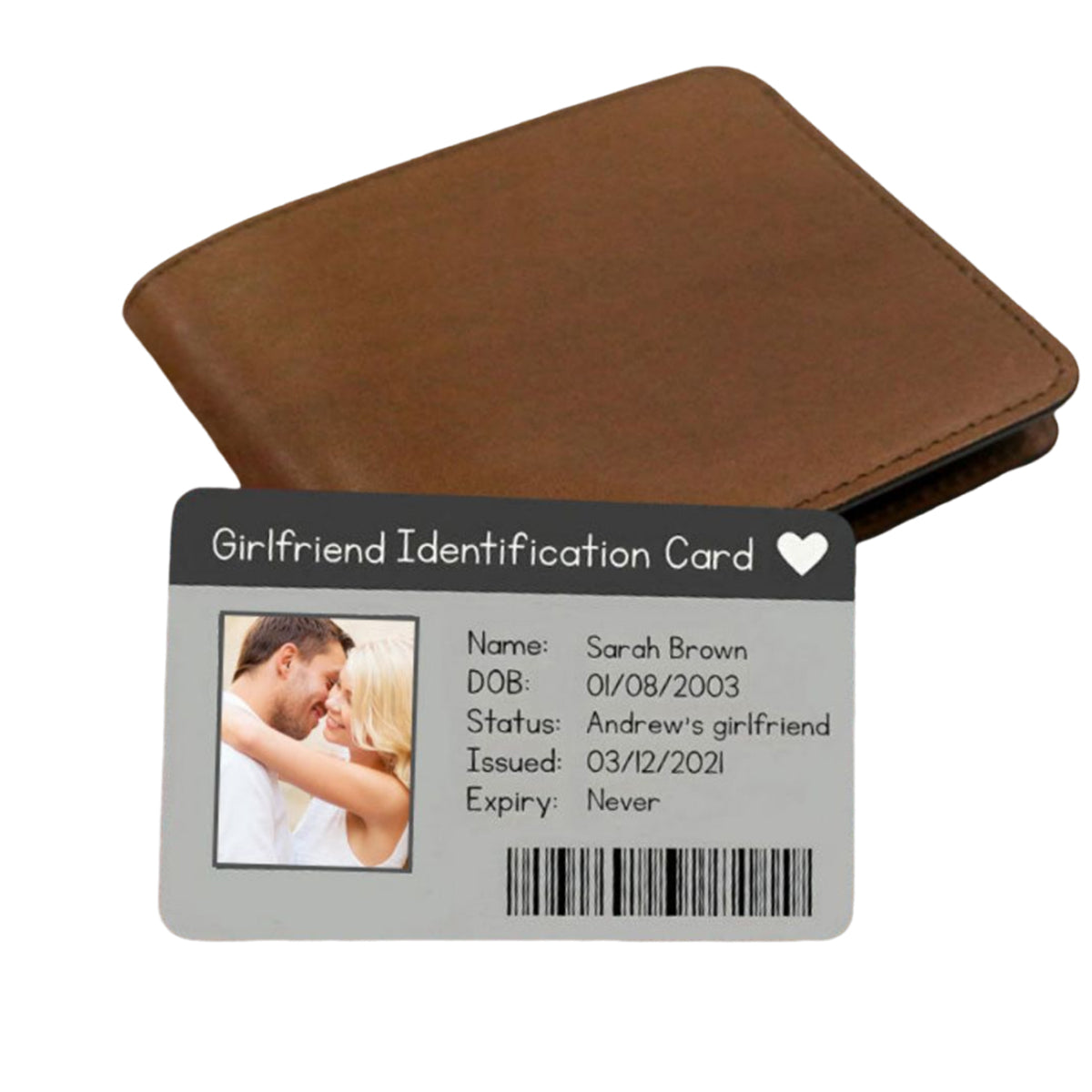 Girlfriend Boyfriend Identification Card - Personalized Aluminum Wallet Card