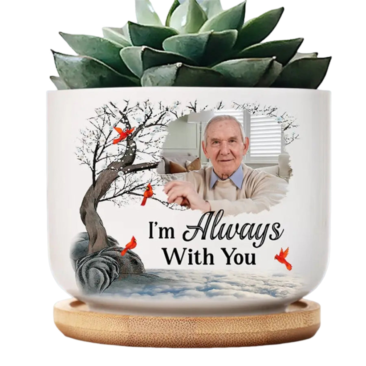 Not A Day Goes By That You Are Not Missed -  Personalized Memorial Ceramic Plant Pot