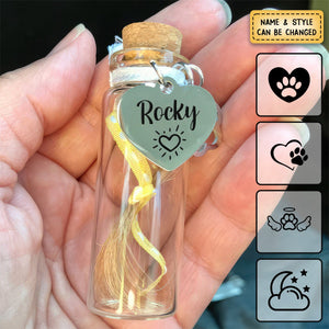 Custom Name Pet Fur Memorial Jar Personalized Gift