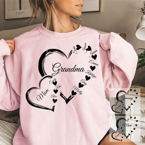 Custom Grandma Mom Heart Sweatshirt - Best Gifts For Mother's Day