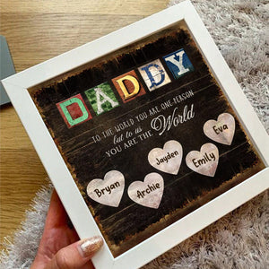 Personalized Light Shadow Box-Daddy, You Are The World