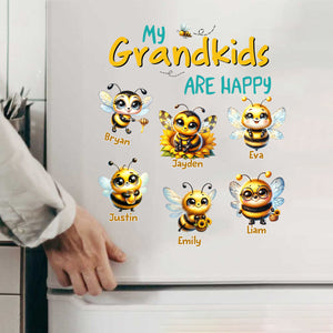 Personalized Fridge Decal/Sticker - My Bees Happy Flying