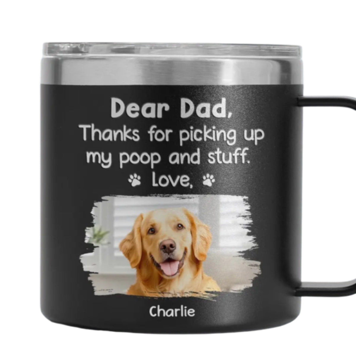 Thanks For Picking My Stuff - Dog & Cat Personalized 14oz Stainless Steel Tumbler With Handle