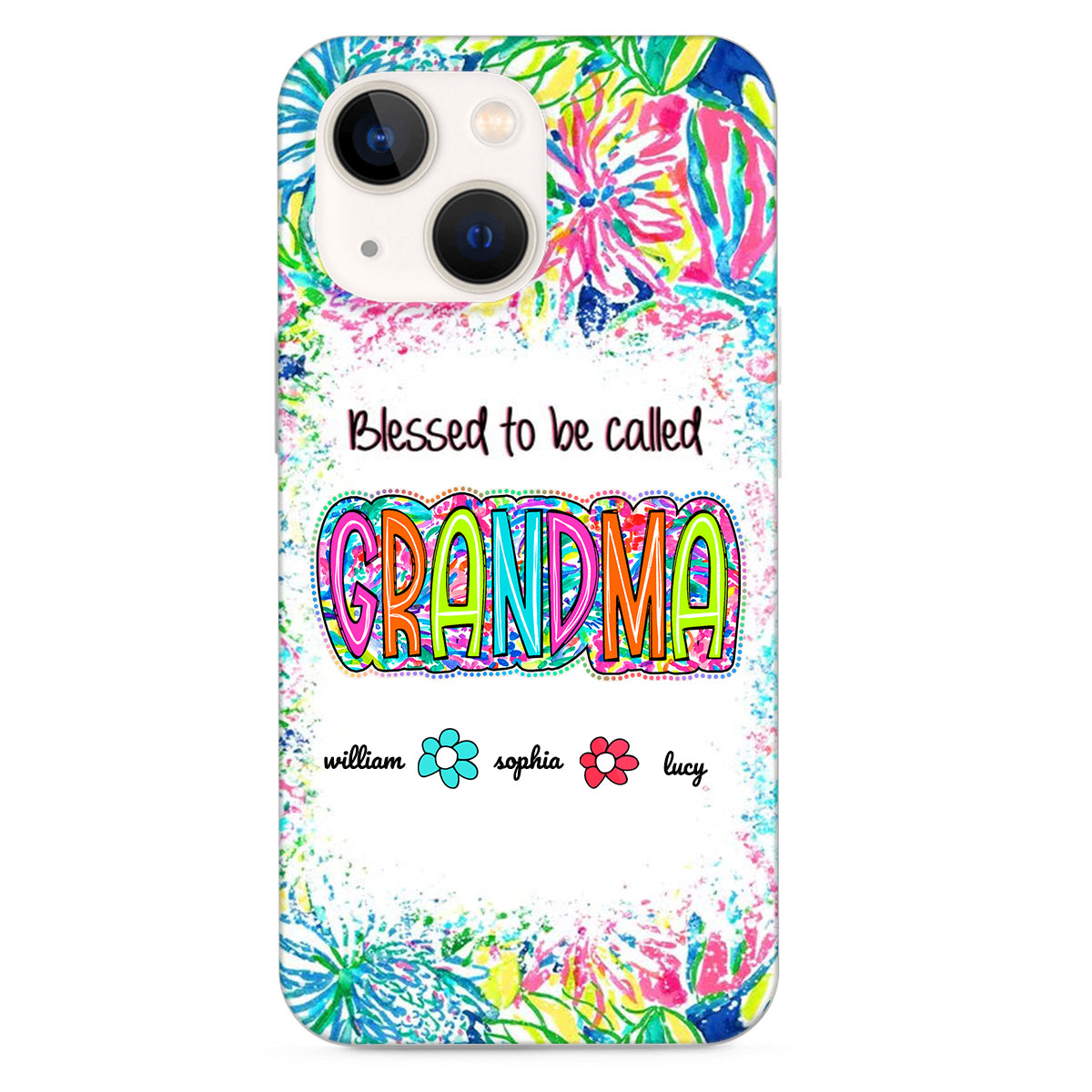 Blessed to be called Grandma Nana Gigi - Personalized  Scribble Doodle Phone case