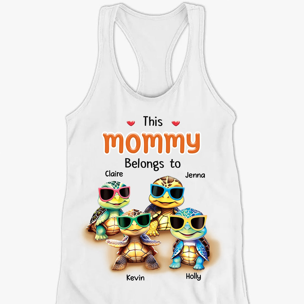 Personalized This Grandma Belongs To Kids Turtle Beach Tank Top