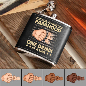 Personalized Family Custom Hip Flask - To Dad, From The Reasons You Drink