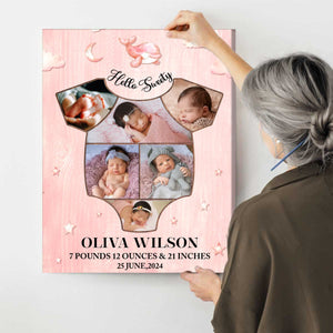 Personalized Baby Collage Photo Poster Gift For Baby Newborn