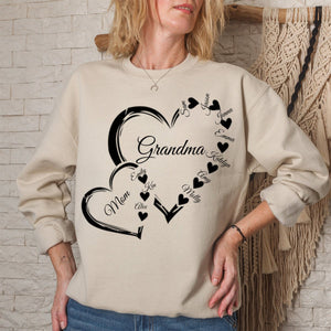 Custom Grandma Mom Heart Sweatshirt - Best Gifts For Mother's Day