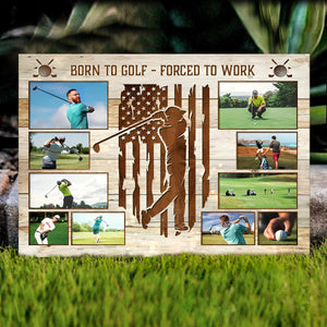 Personalized US Golf Photo Collage Poster, Golf Player Gift, Golf Clubs Gift