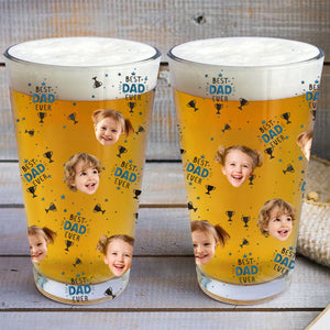 Best Dad Ever - Personalized Photo Beer Glass