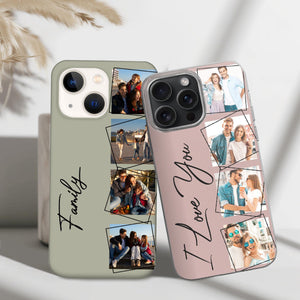 Custom Photo Your Loved Ones - Personalized Clear Phone Case-Gift For Couples, Family BFF Best Friends, Besties