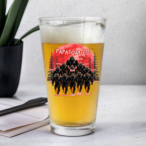 Personalized Grandpa Dad Squatch Beer Glass