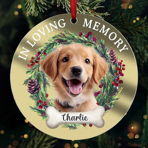 In Loving Memory - Custom Photo Memorial Acrylic Ornament, Christmas Gift For Pet Lovers