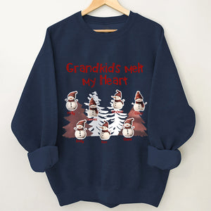 Personalized Grandkids Melt My Heart Sweatshirt