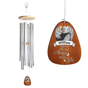 I am always with you - Personalized Memorial Photo Wind Chimes