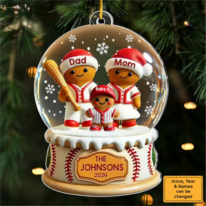 Personalized Baseball Family Sport Lover Christmas Ornament