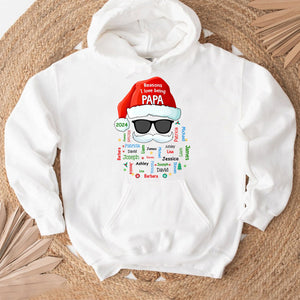 Grandpa Claus Name Word Art Personalized Christmas Hoodie