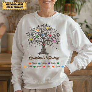 Personalized Grandma Blessing Tree Sweatshirt