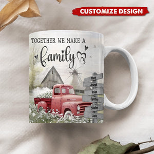 Family Farmhouse Personalized Gift Old Truck Mug