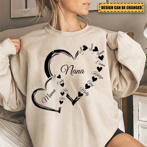 Custom Grandma Mom Heart Sweatshirt - Best Gifts For Mother's Day