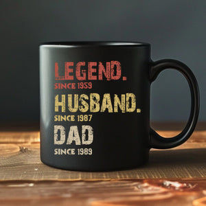 Personalized Like A Dad Just More Squatchy Black Mug