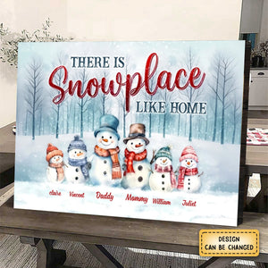 Personalized Family There's Snowplace Like Home Poster