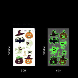 Halloween Glow In The Dark Tattoo Stickers