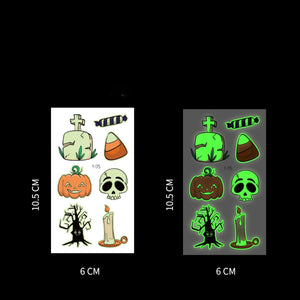 Halloween Glow In The Dark Tattoo Stickers