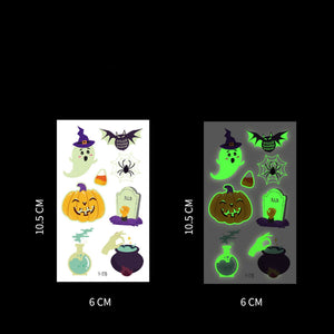 Halloween Glow In The Dark Tattoo Stickers