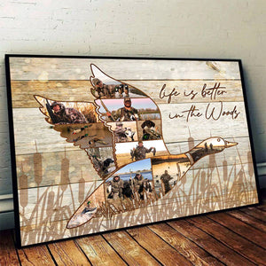 Personalized Duck Hunting Photo Collage Poster Gift For Hunter