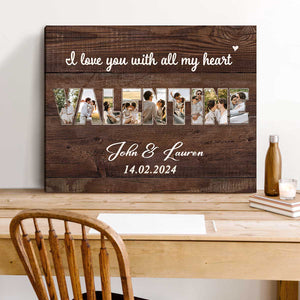 Personalized Valentine Photo Collage Canvas/Poster