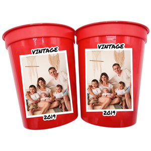 Personalized Colorful Vintage Plastic Cups Party Decorations