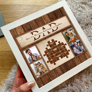 Personalized Light Shadow Box - You Are The Piece That Holds Us Together Gift For Dad