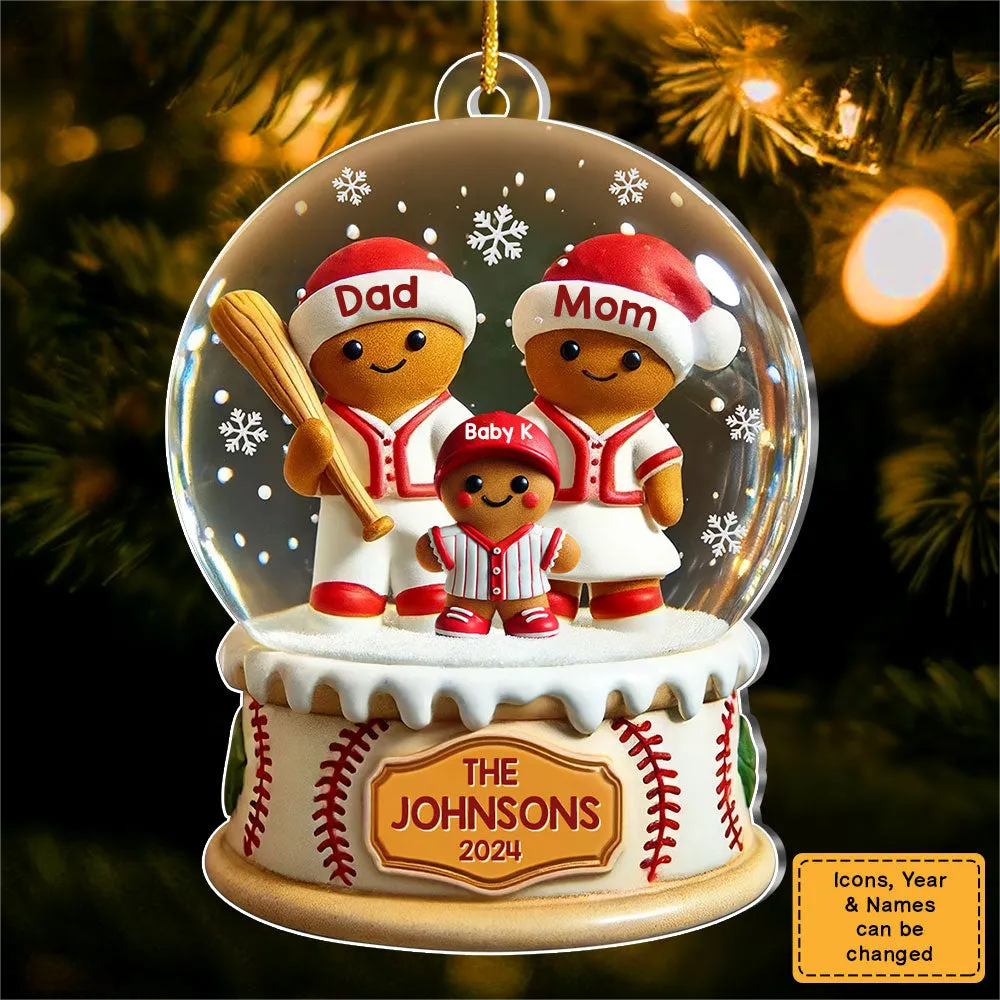 Personalized Baseball Family Sport Lover Christmas Ornament