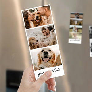 Personalized Photo Strips Magnet Photo Fridge Magnets Best Friends Couples Family Gift